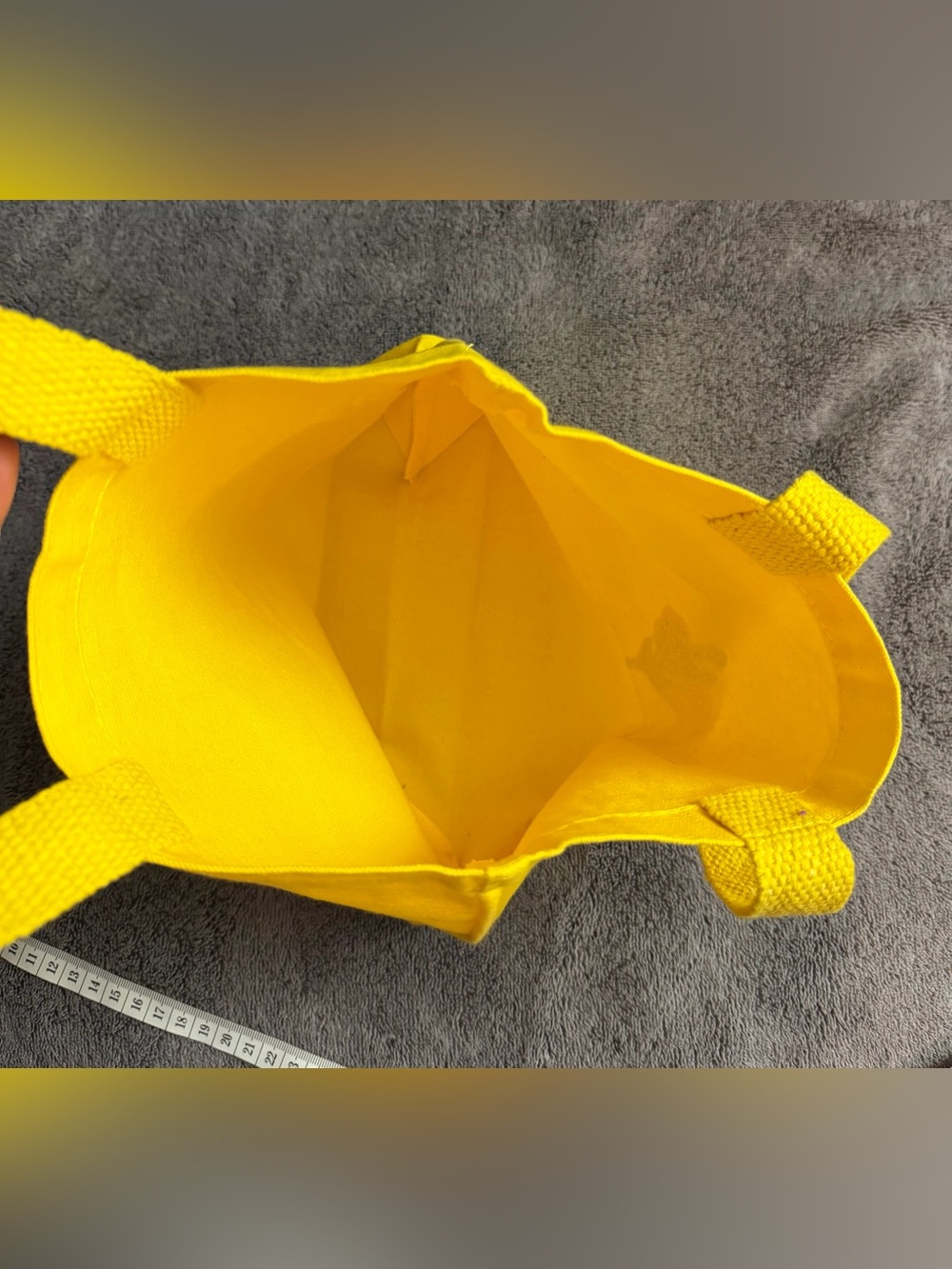 Reusable Canvas Gift Bag - Yellow Floral Canvas Tote Bag - Picture 7 of 7